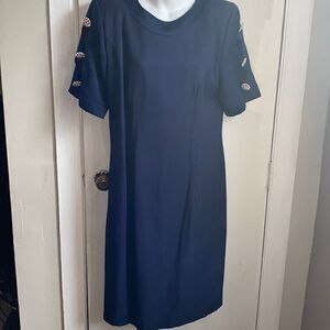 KAREN LAWRENCE BY MATTHEW Vintage Navy Blue Cocktail Dress-10